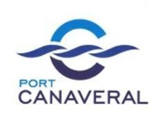 The Port Canaveral logo features a stylized letter 