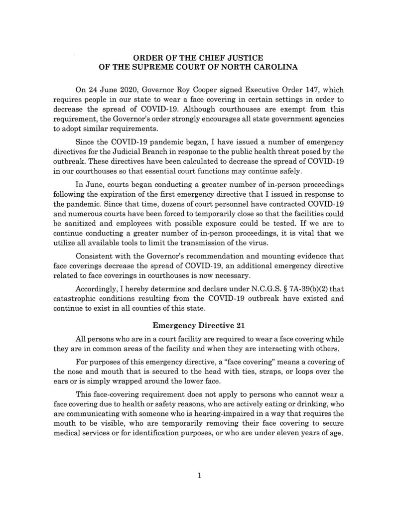 Coronavirus Court Changes
