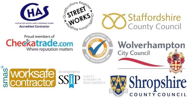 County Groundforce of Sutton Coldfield is a fully accredited contractor for public highway and dropped kerb work throughout the West Midlands, Shropshire and Staffordshire.