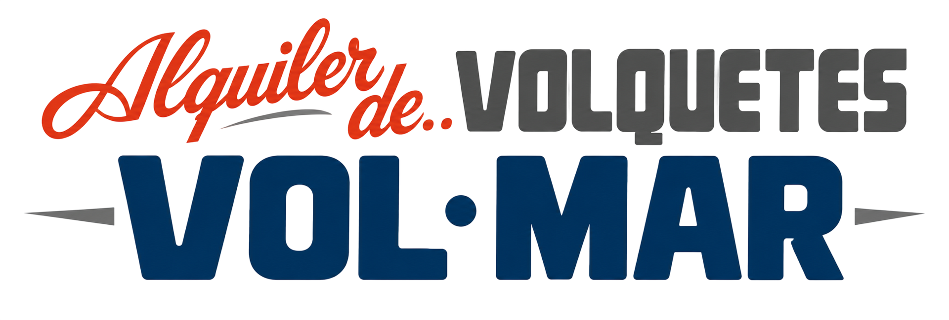 Logo for Alquiler de Volquetes VOL-MAR in red, gray, and blue lettering