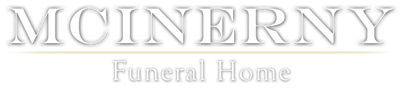 A logo for a funeral home called mcinerney funeral home.