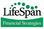 LifeSpan Financial Strategies logo with green and black text and dotted arc above