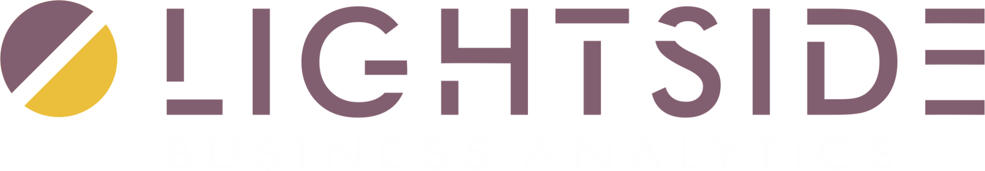 Logo for Lightside, featuring a circle graphic with purple and gold segments and the word 