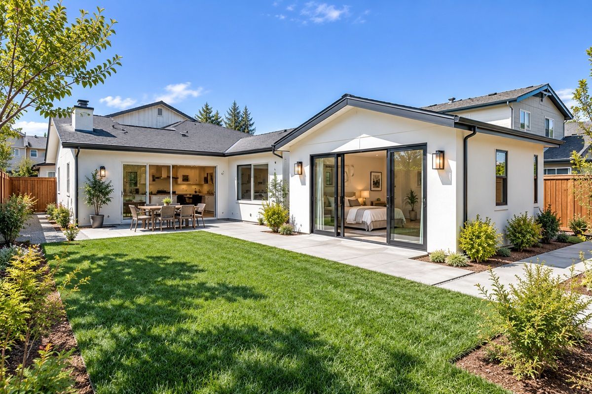 Attached ADU construction in Lathrop CA