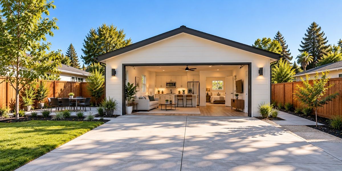 Completed garage conversion ADU in Stockton CA