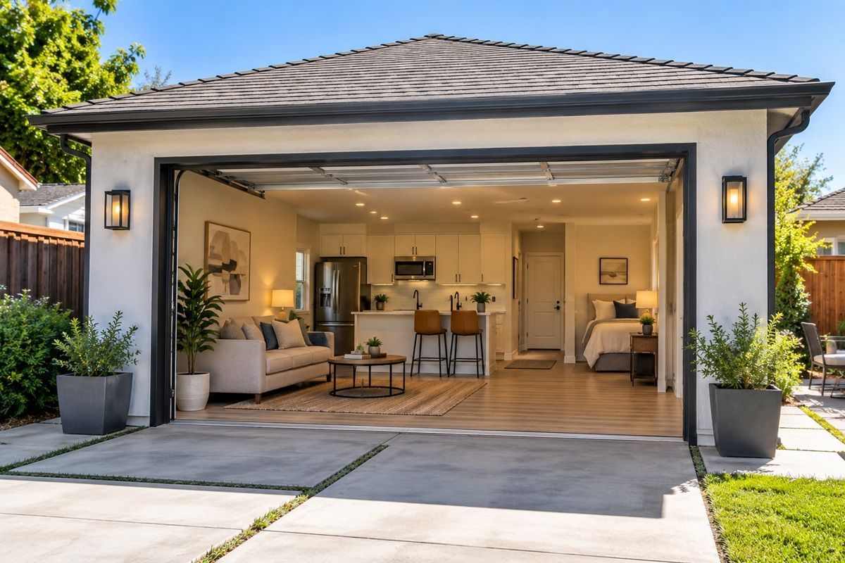 Modern garage conversion ADU in Stockton