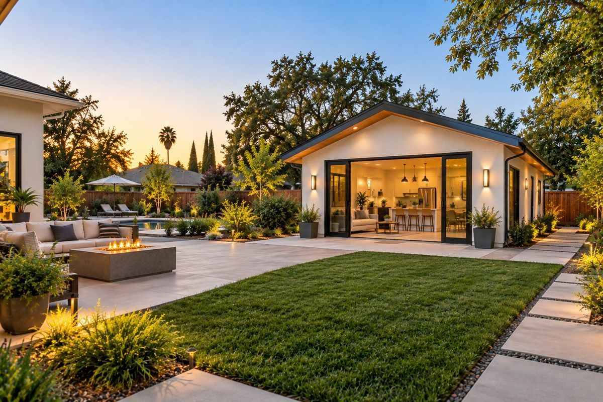 Modern detached ADU in a Stockton backyard
