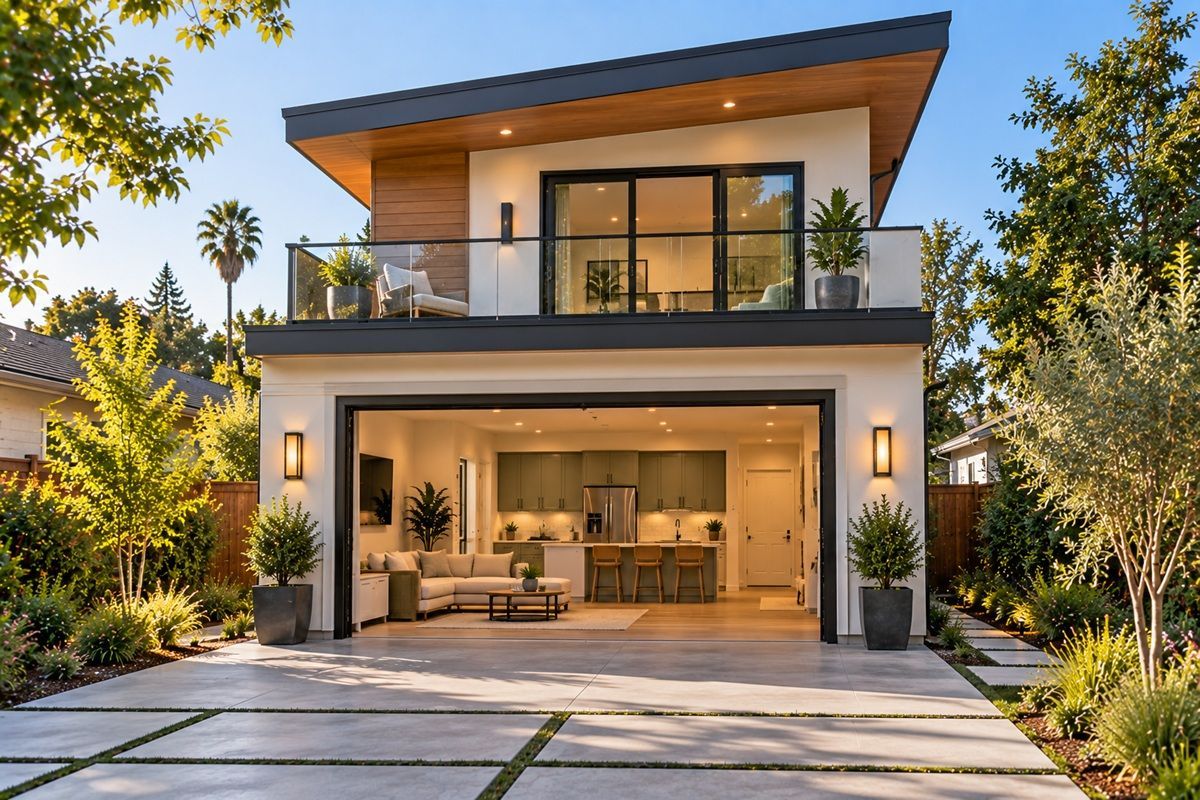 Two-story garage conversion ADU in Stockton