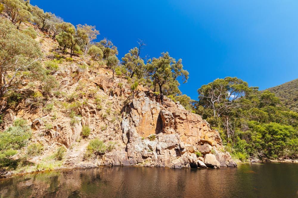 Tranquil Lakeside Setting With Picturesque Cliffs — Town & Country Plumbing Victoria in Bacchus Marsh, VIC