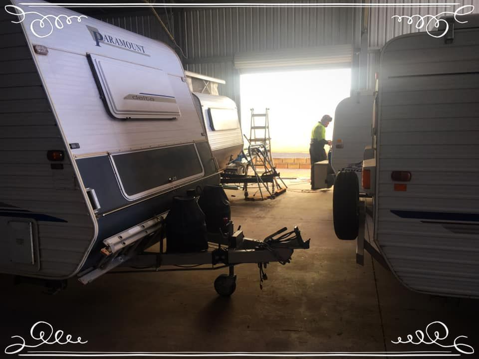Caravans Inside a Workshop — Andy's Caravan Repairs in Harristown, QLD
