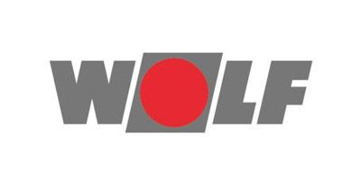 Ein Wolfslogo mit einem roten Kreis in der Mitte auf weißem Hintergrund.