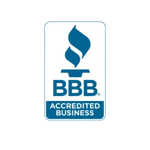 Bbb accredited business logo on a white background