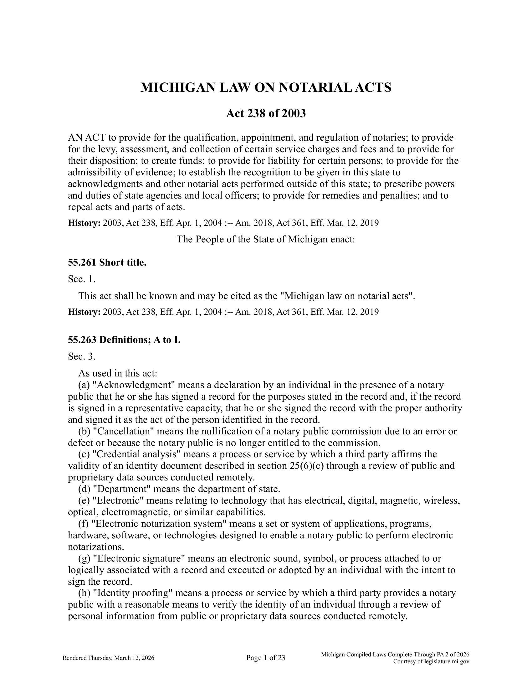 Blurry black-and-white scan of a typed document page with a bold centered heading.
