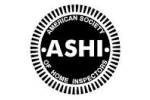 American Society of Home Inspectors seal: black and white circular design with "ASHI" in bold letters.