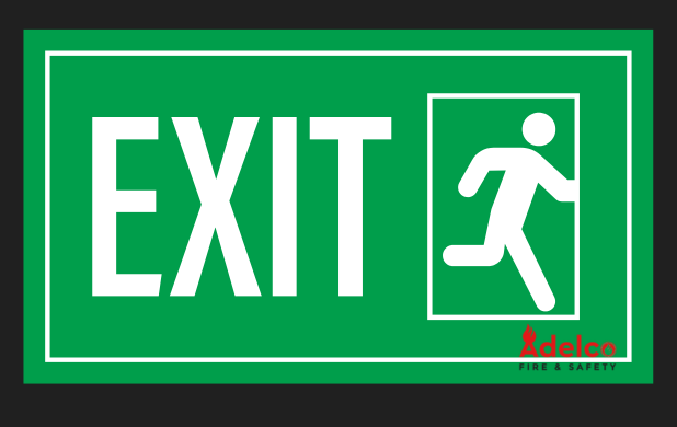 An exit sign for an escape plan