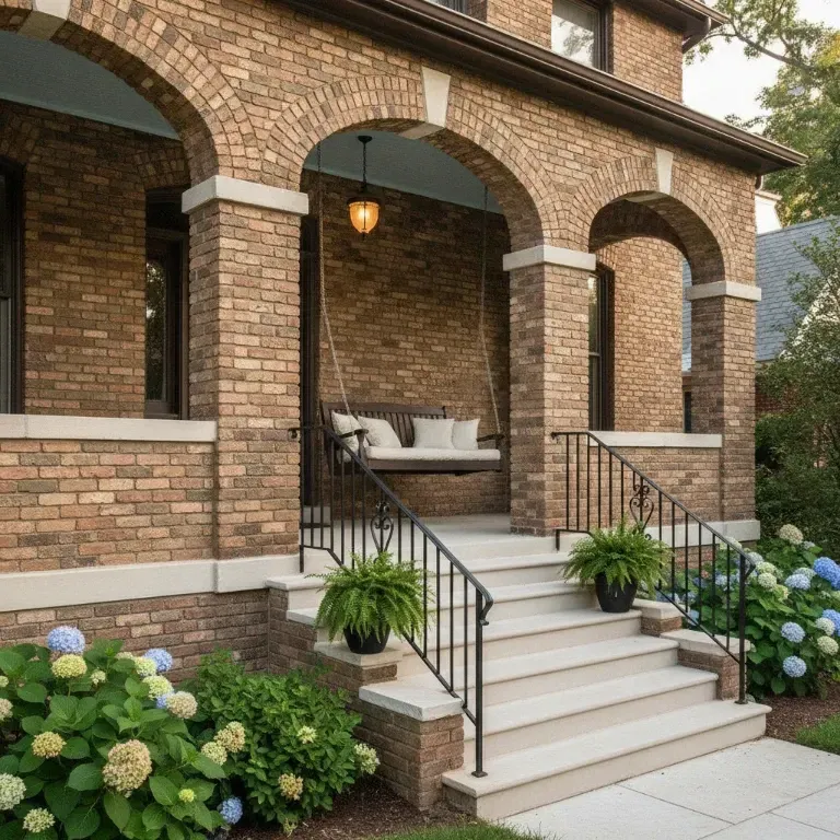 Stone veneer entryway and wainscot in St. Charles, MO