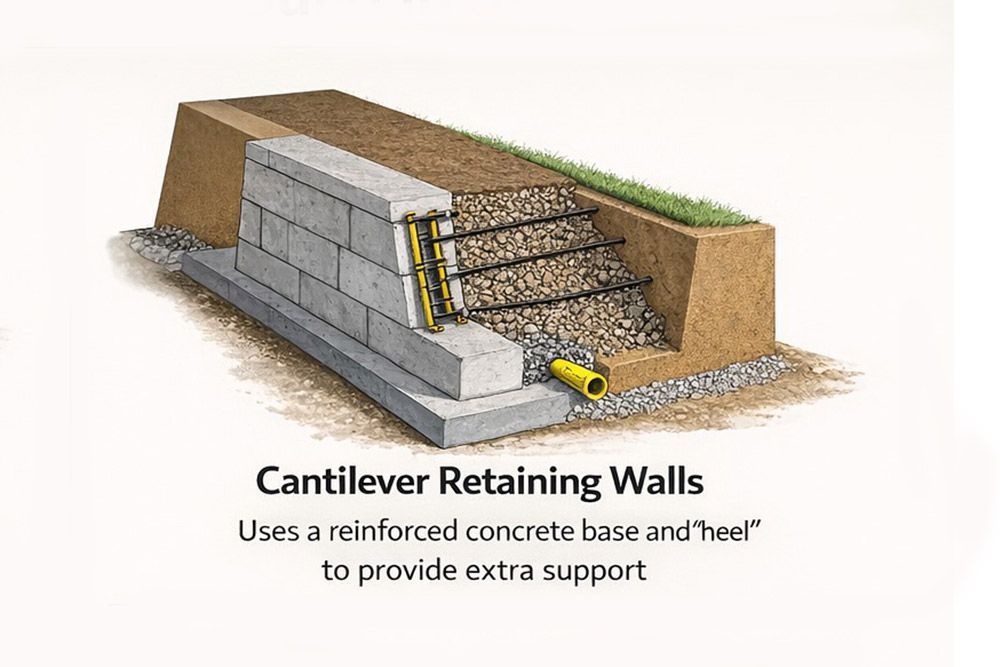 Cantilever Retaining Walls