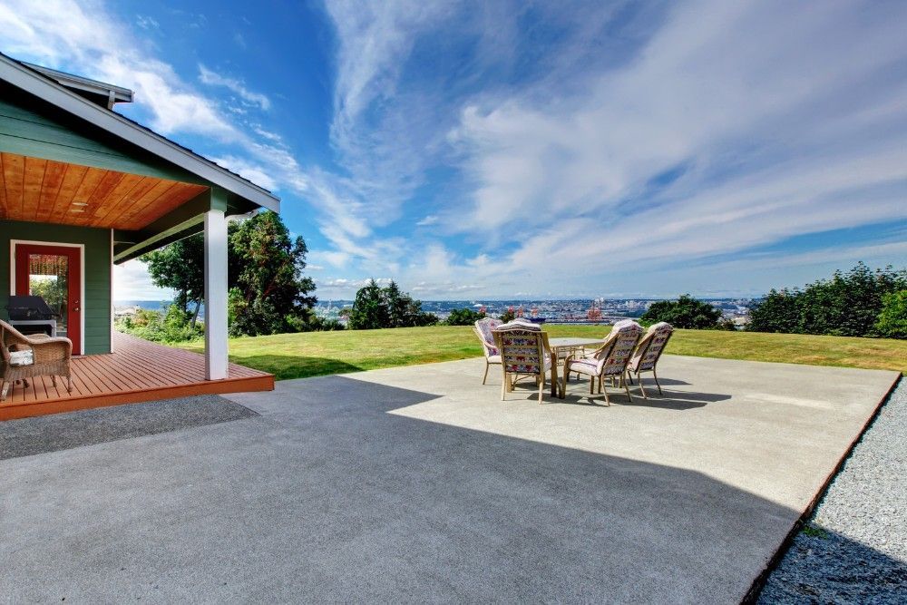Wide concrete patio in St. Louis, MO