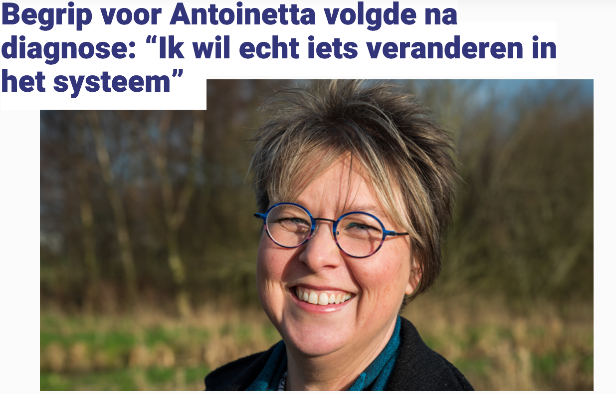 Planet Health:  Begrip voor Antoinetta volgde na diagnose: “Ik wil echt iets veranderen in het systeem”