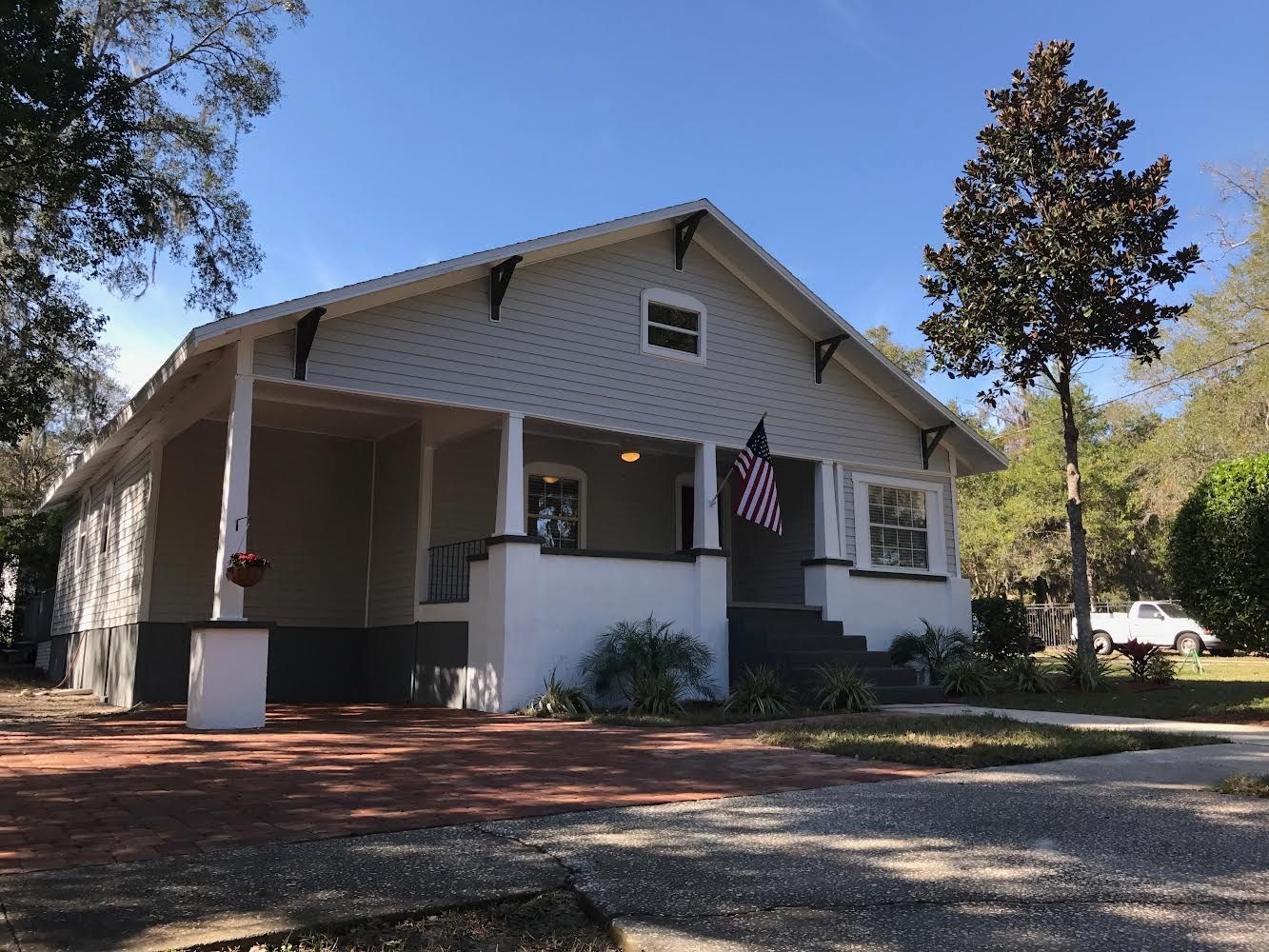 exterior view of a house after renovation