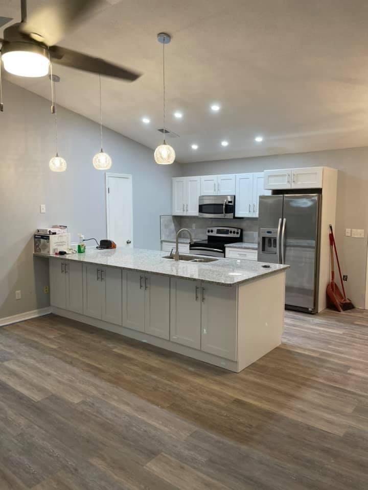 newly remodeled kitchen area with