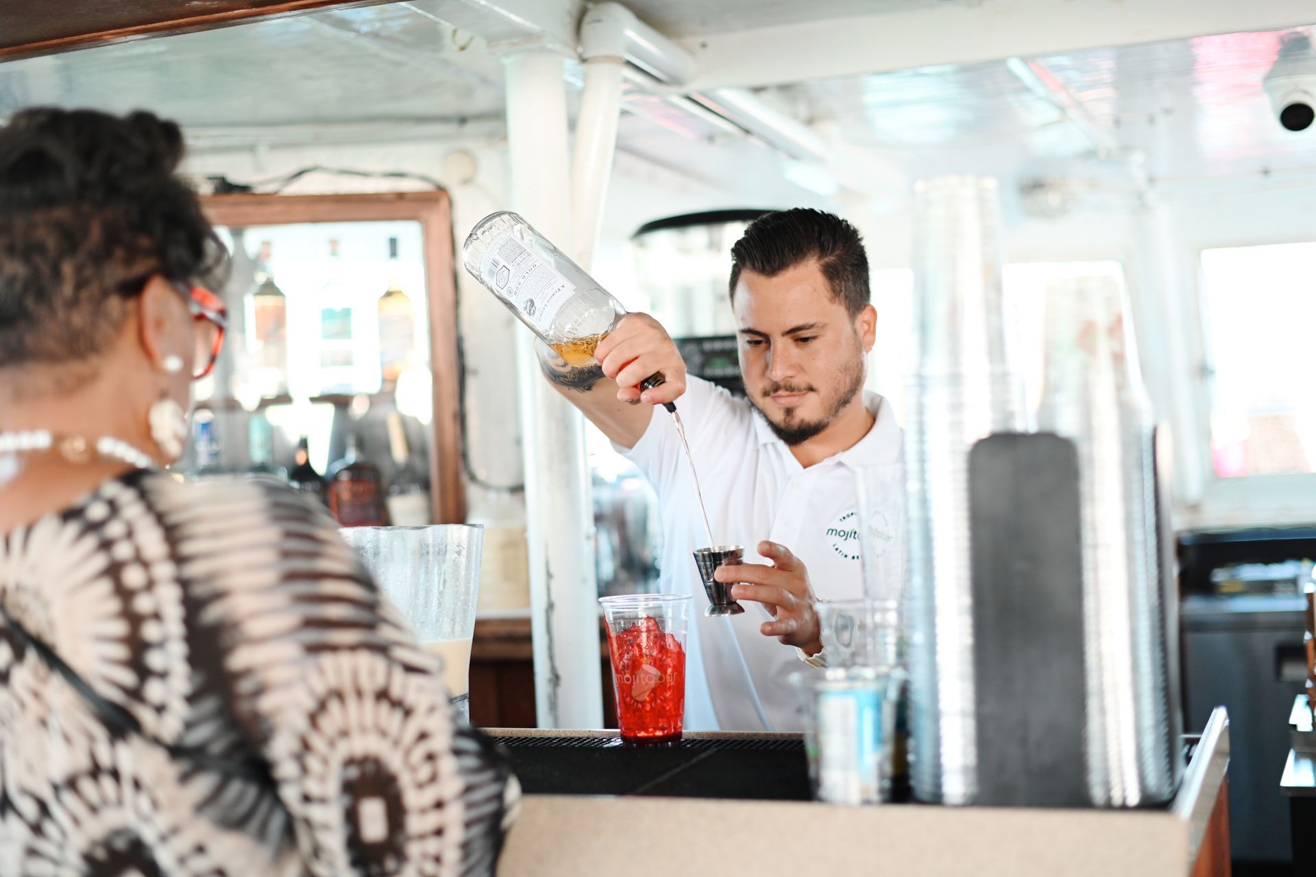 Mojito Bar onboard the Celebrity star island Boat tour