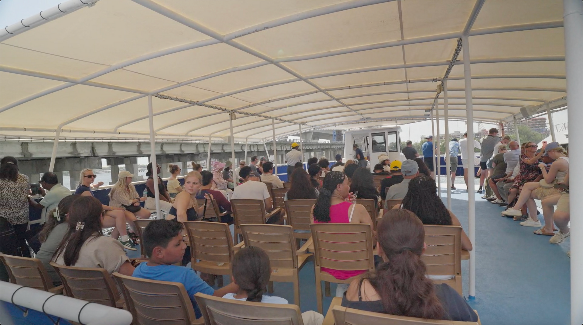 Open Air Top deck on a Miami boat Tour