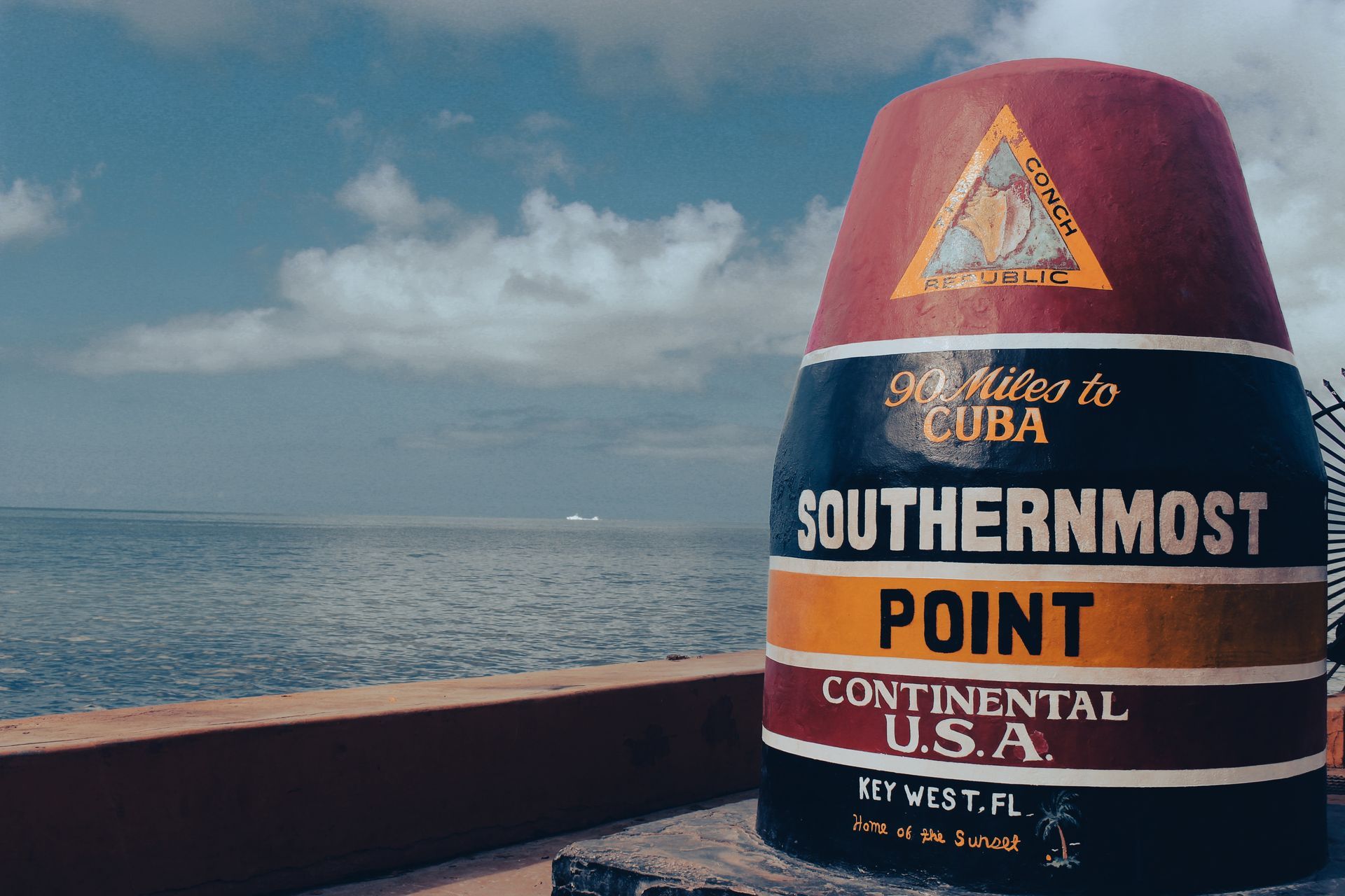 Key West's southernmost point 90 miles to Cuba
