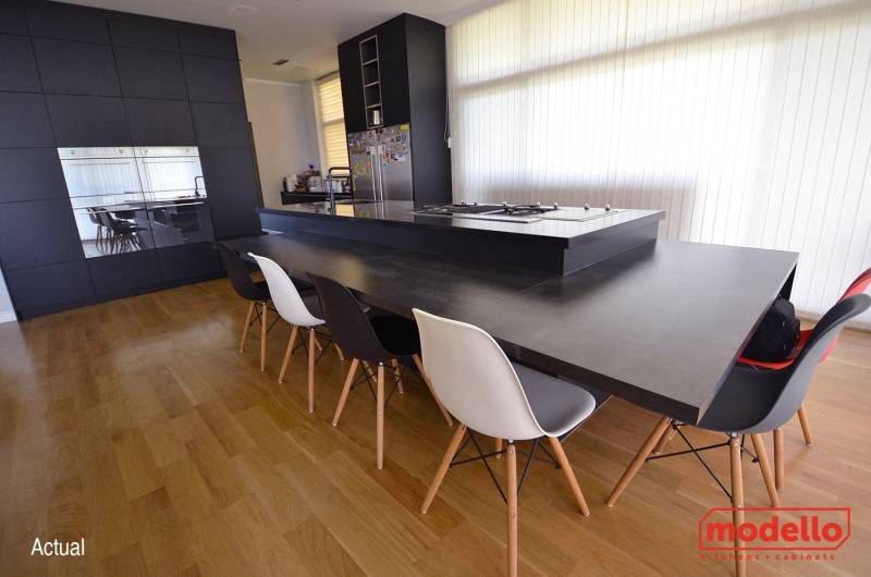 Dining Room With A Long Table And Chairs — ModulPlus in Hervey Bay, QLD
