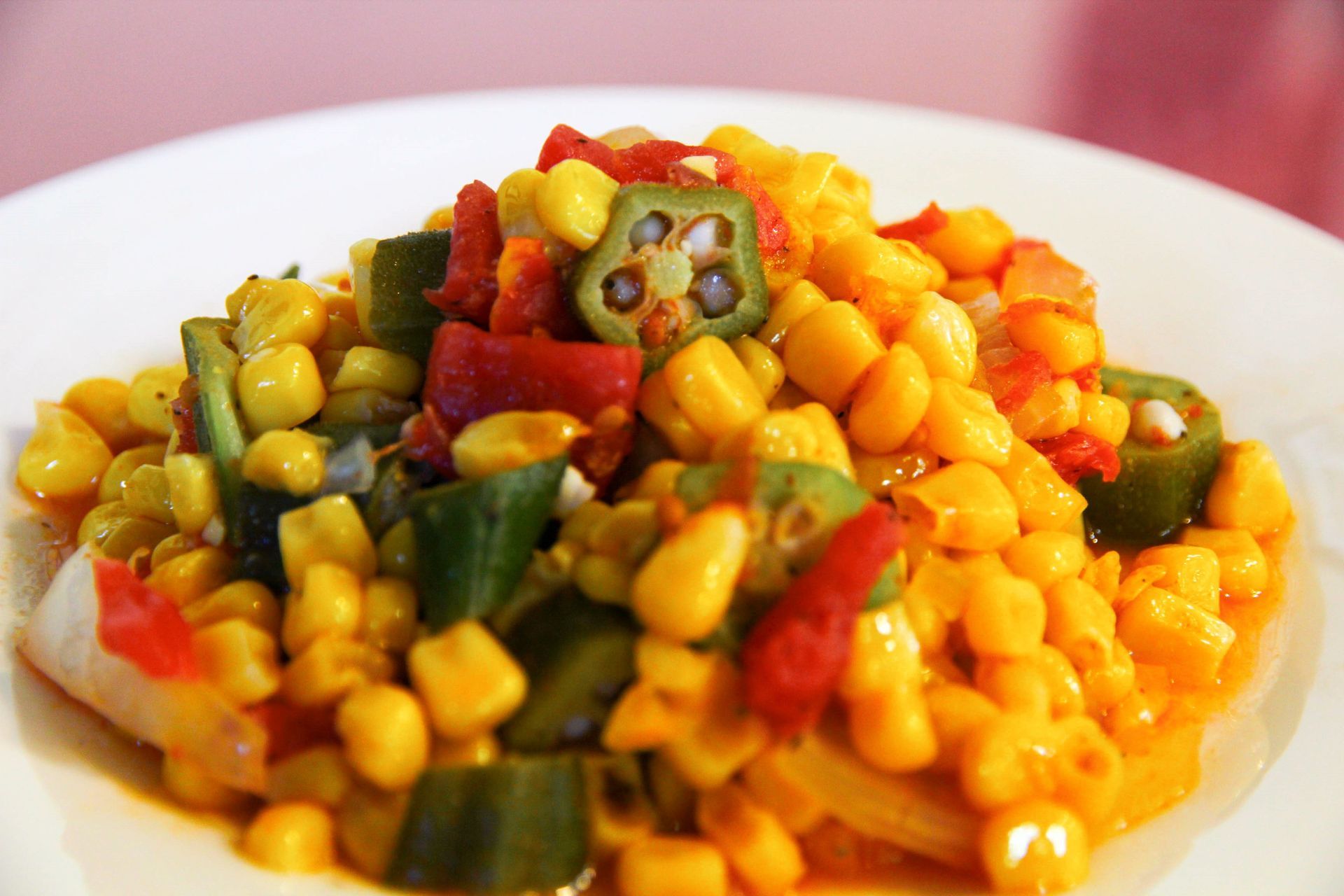 Corn And Okra — Inglewood, CA — Dulan's Soul Food Kitchen Corn And Okra — Inglewood, CA — Dulan's Soul Food Kitchen