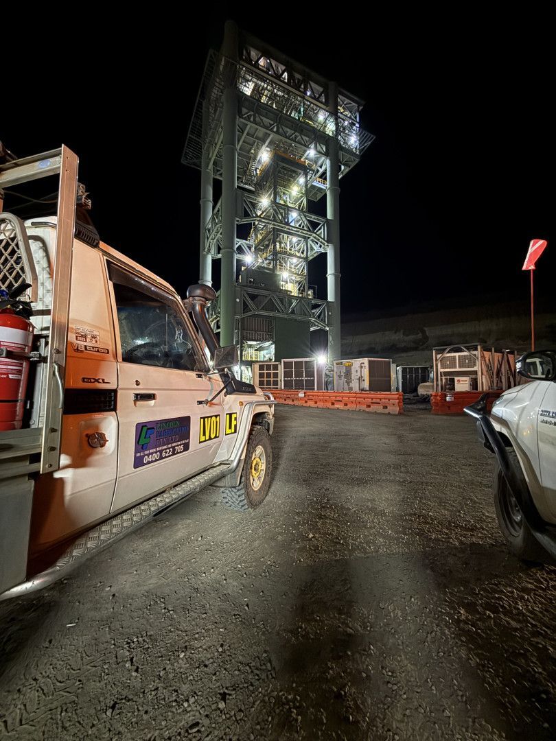 Off-road Vehicle Parked Near a Tall Industrial — Lincoln Fabrication in Normanton, QLD