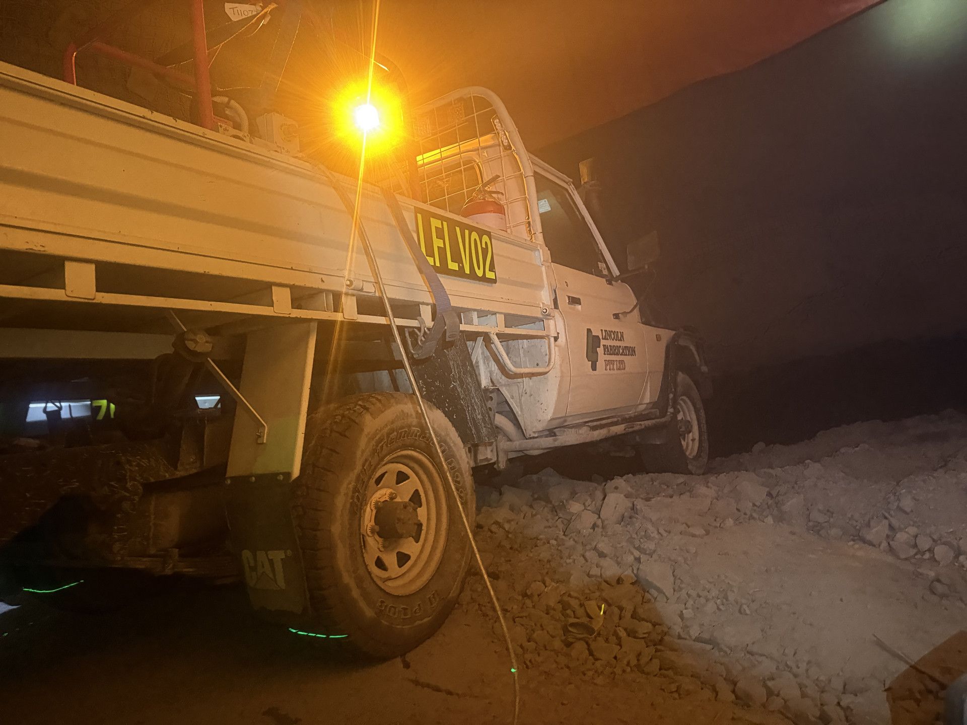 White Truck on Muddy Terrain — Lincoln Fabrication in Burketown, QLD