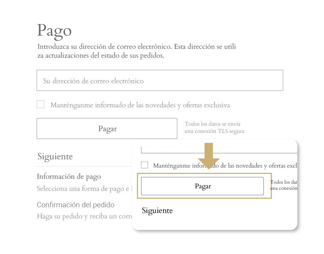 Una captura de pantalla de una página que dice pago