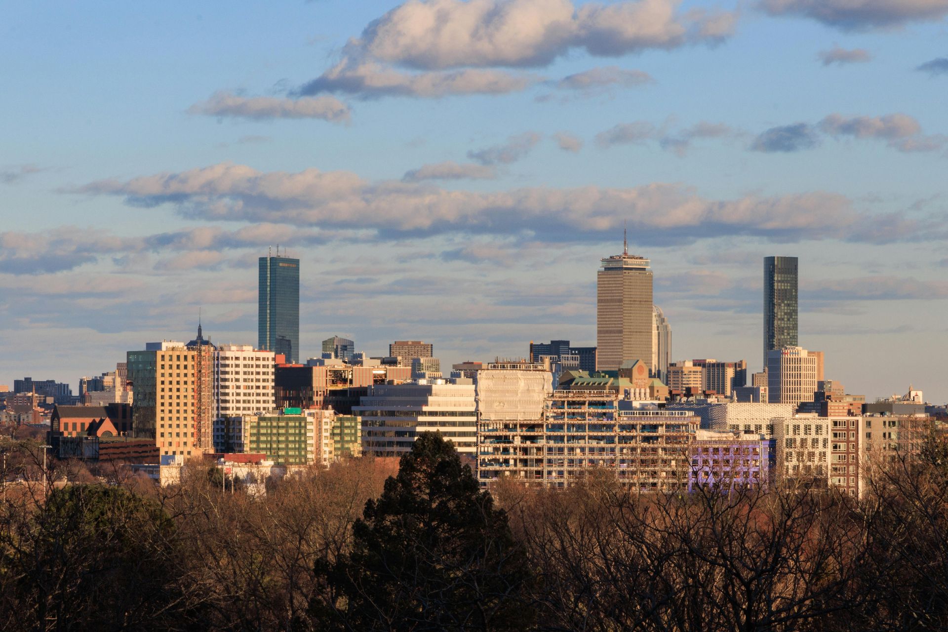 The skyline of New Jersey is reflected in a lake. The skyline of New Jersey is reflected in a lake.
