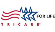 TRICARE logo with stars, stripes, and text 