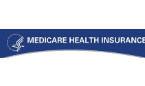 Blue banner with the Medicare logo and text 