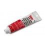 A tube of toothpaste on a white background.