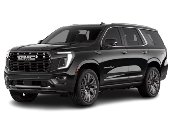 Black GMC Yukon Denali SUV.