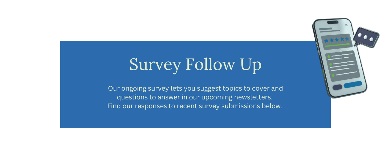 Blue “Survey Follow Up” banner with a smartphone and message icon at the right