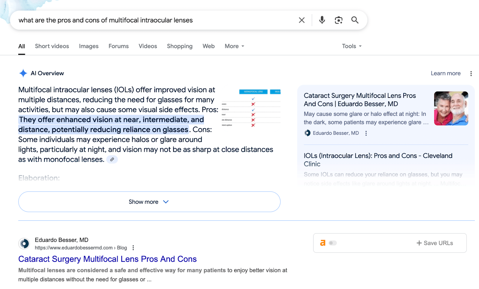 Screenshot of a Google search for 