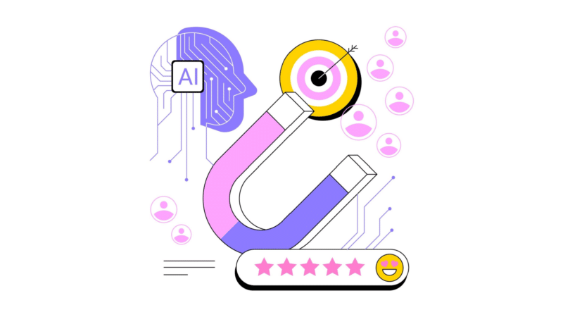 AI uses a magnet to attract customers and positive reviews.