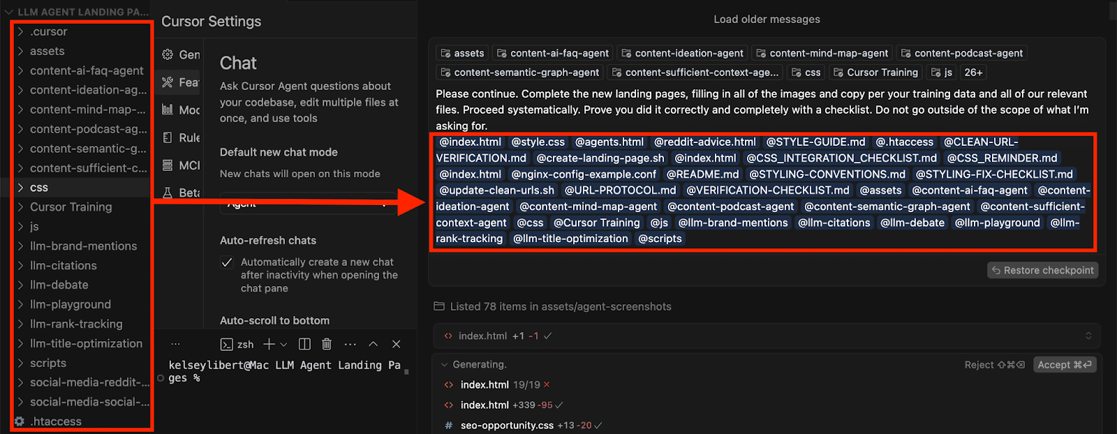 A dark-themed interface showing a text editor with a long block of text highlighted.