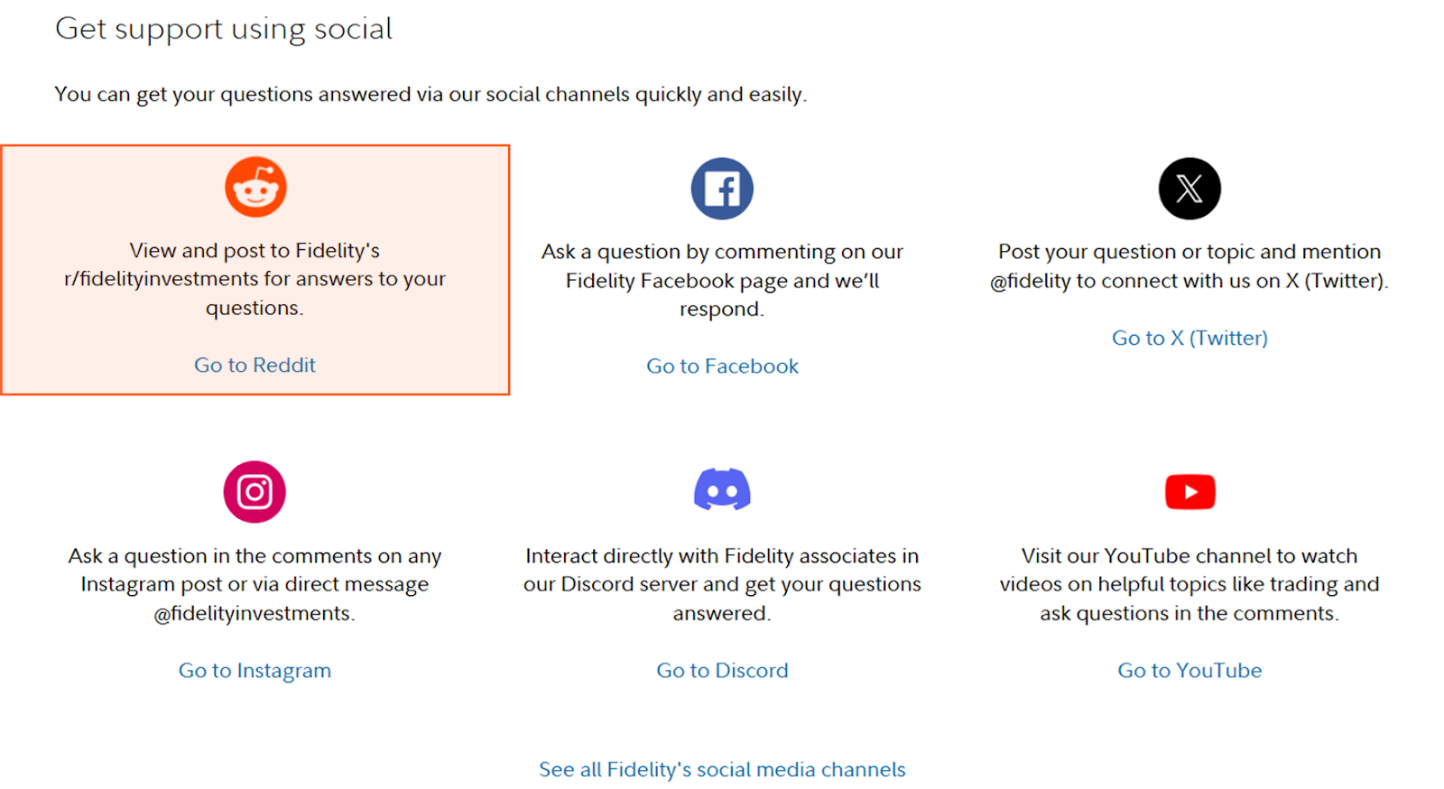 Ways to support a website, including Reddit, Facebook, Instagram, Discord, and YouTube icons.