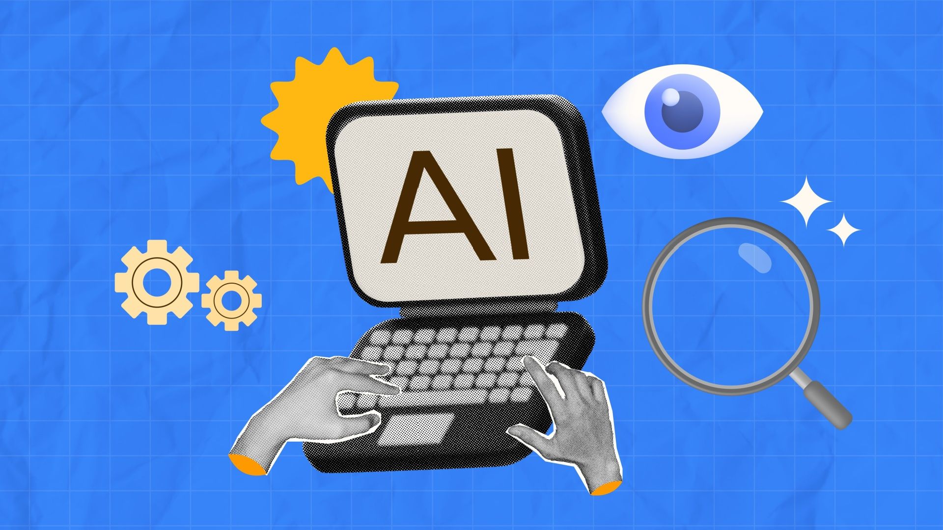 Illustration of a computer with 