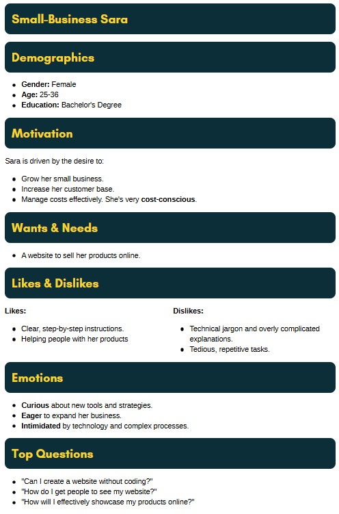 A user persona for 