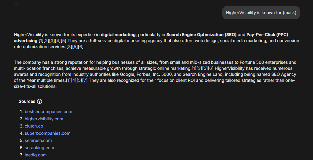 Text-based document on dark background with a list and some text.