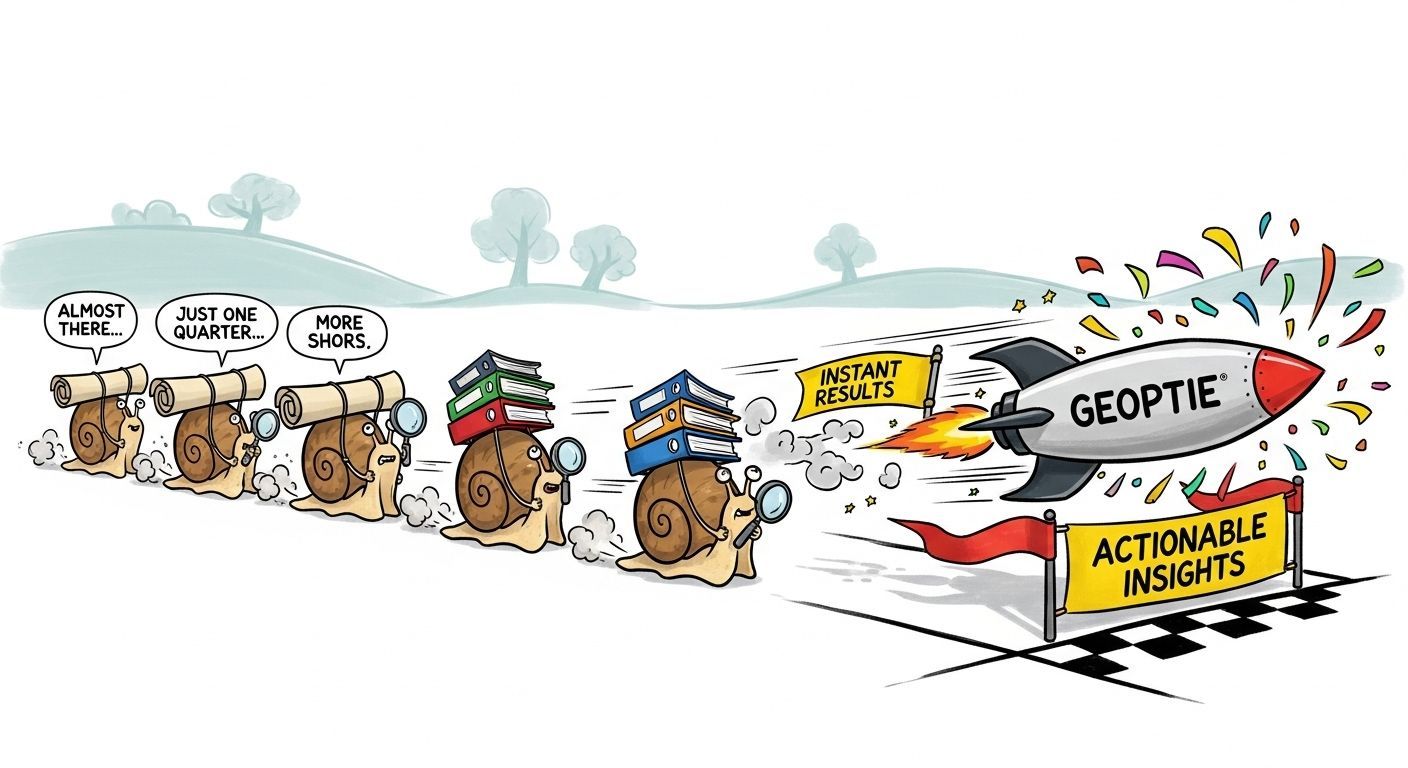 Snails racing, one rocket-powered, toward 