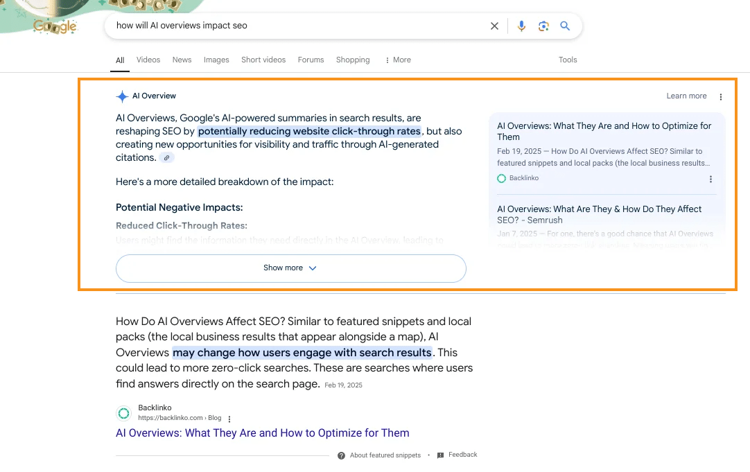 Google search results for 