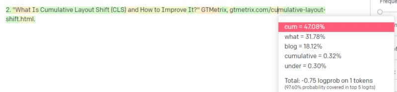A pink box showing metrics: CLS: 1.53%,  LCP: 21.28%, FCP: 1.02%, interactive: 0.82%, and SI: 0.03%.