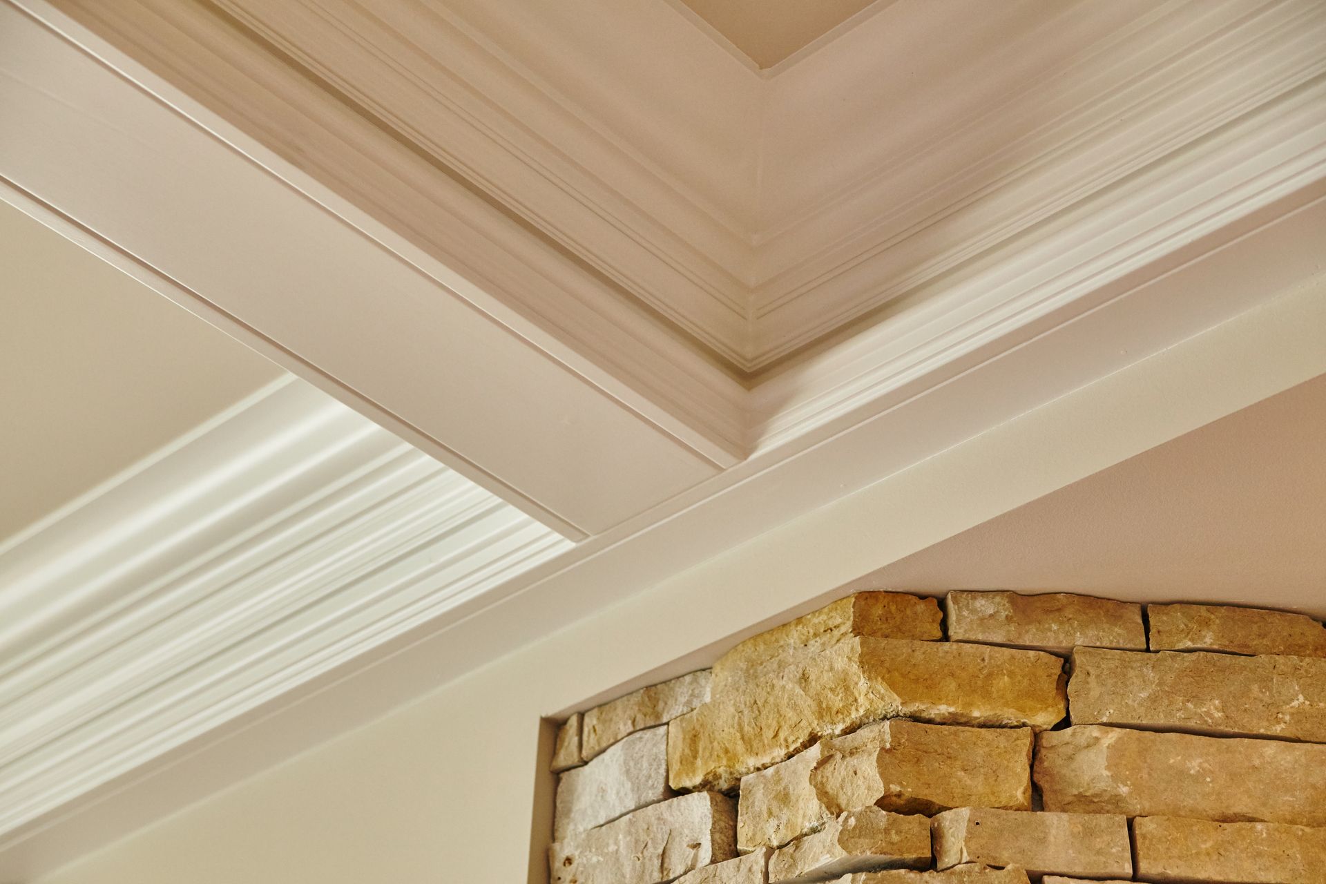 Trim work in ceiling